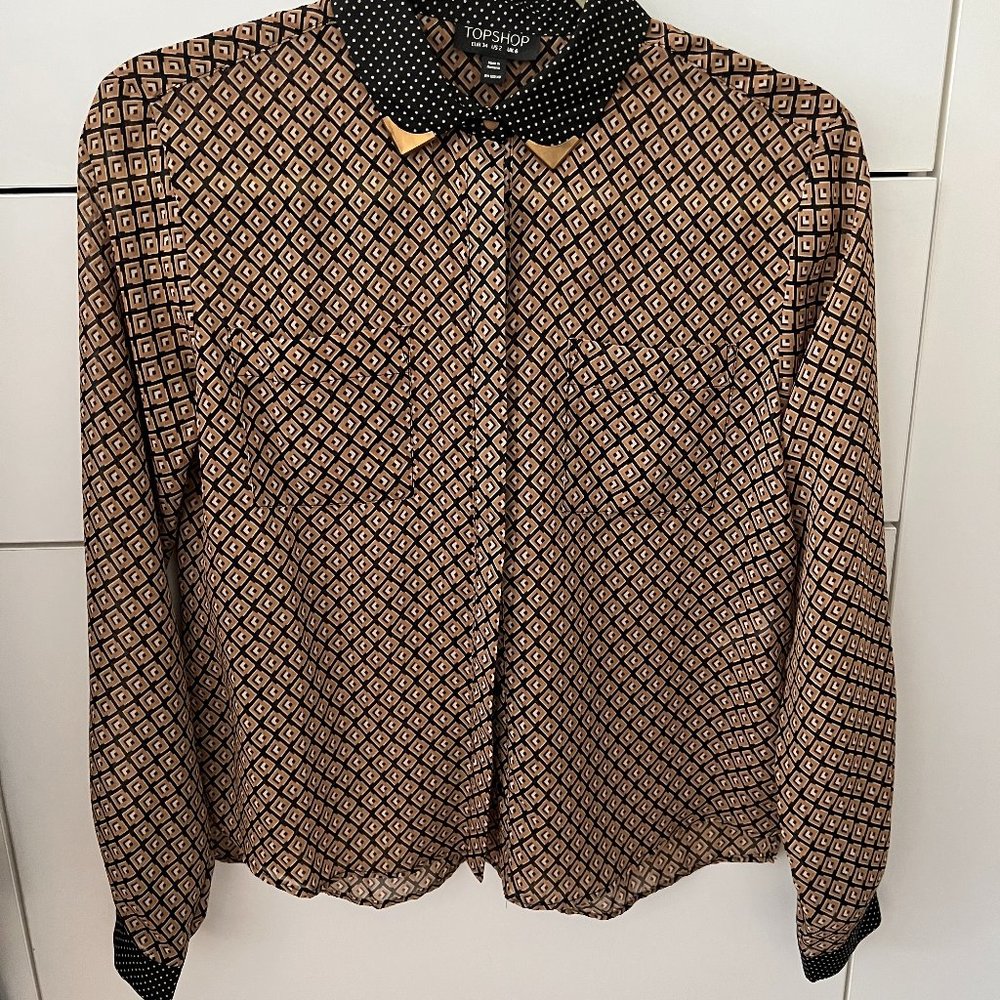 Topshop shirt with decorative collar